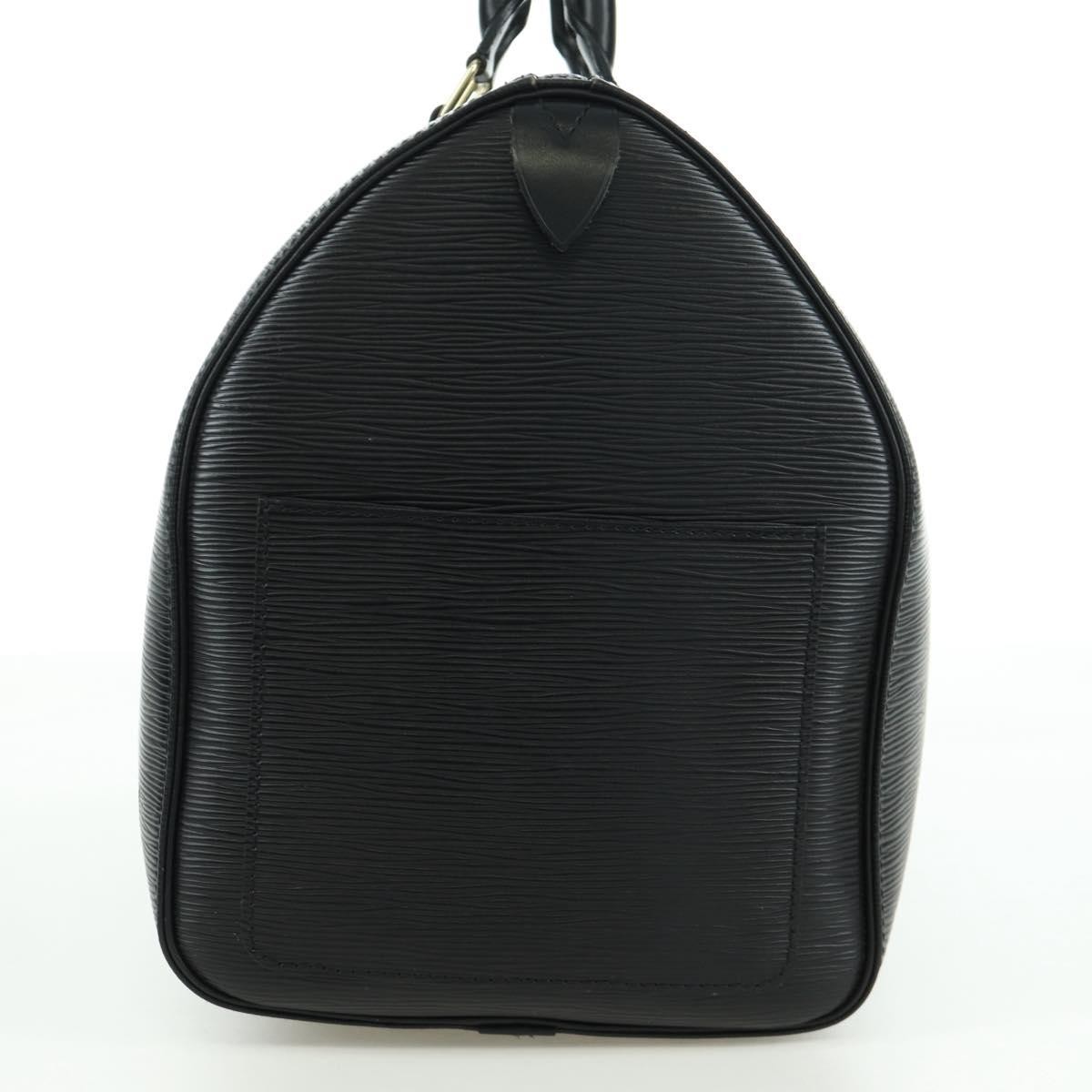 Louis Vuitton Keepall Bag Black Leather Good condition - Model View