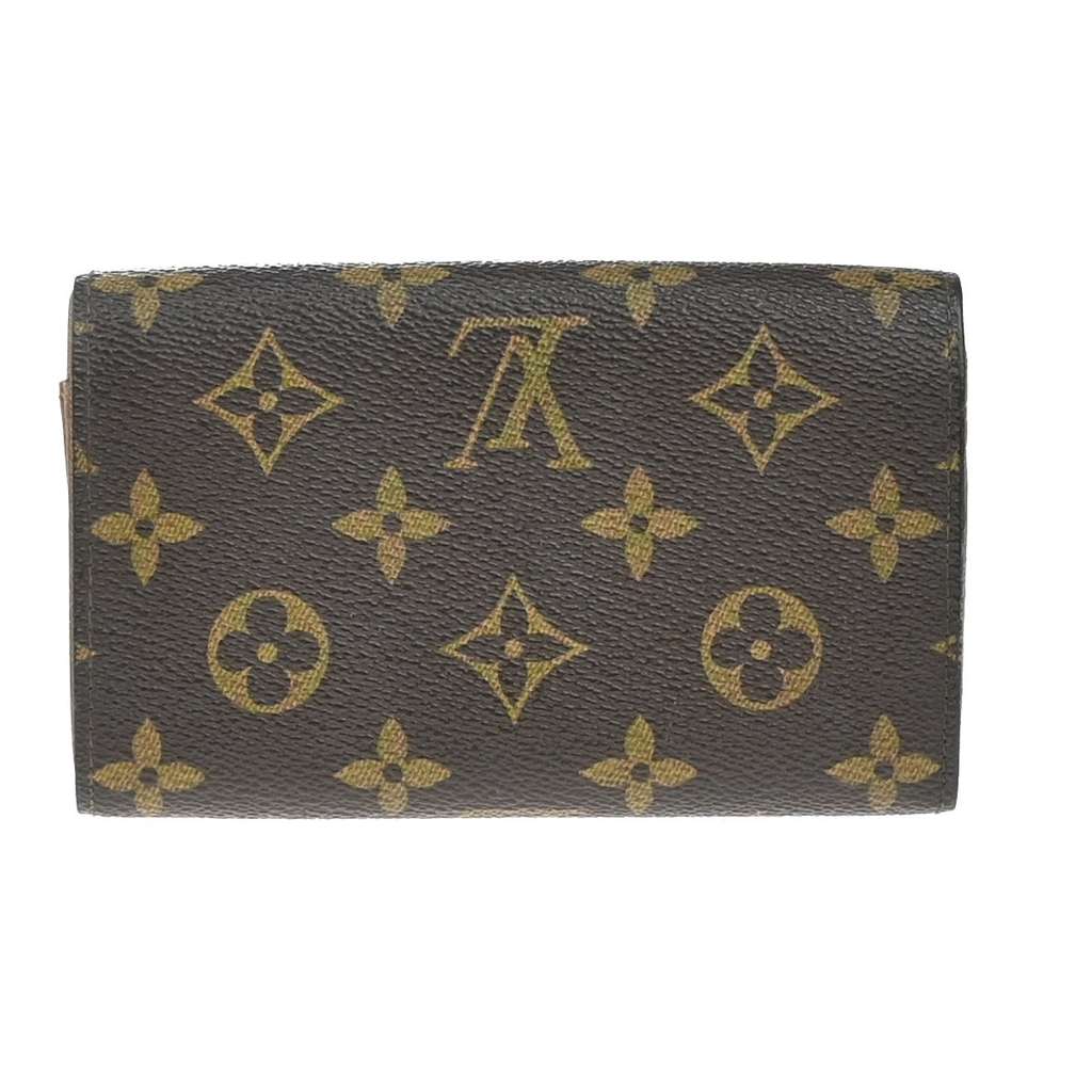 Louis Vuitton Porte Monnaie Billets Tresor Wallet Brown Canvas Good condition - Back View