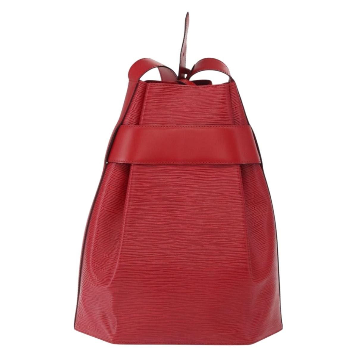 Louis Vuitton Vintage Sac d'Epaule Handbag Red Leather Fair condition - Back View