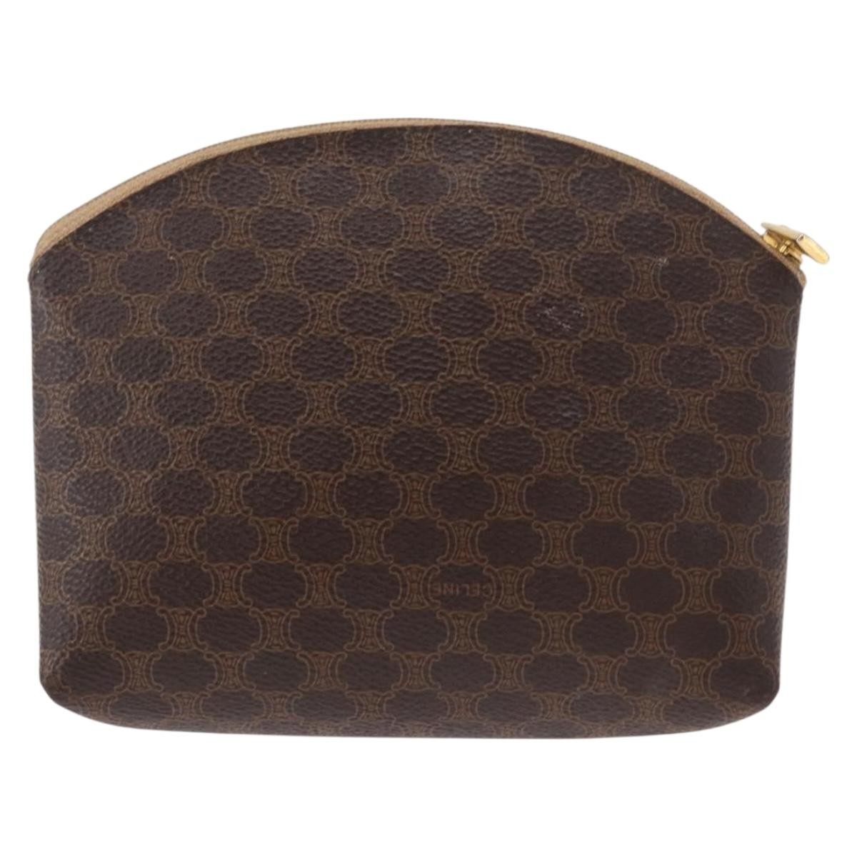 Celine Macadam Pochette Brown Canvas Good condition - Back View