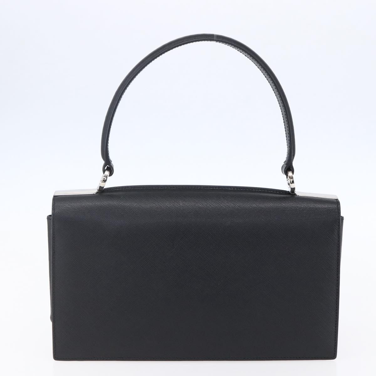 Salvatore Ferragamo Gancini handbag Black Leather Very good condition - Back View