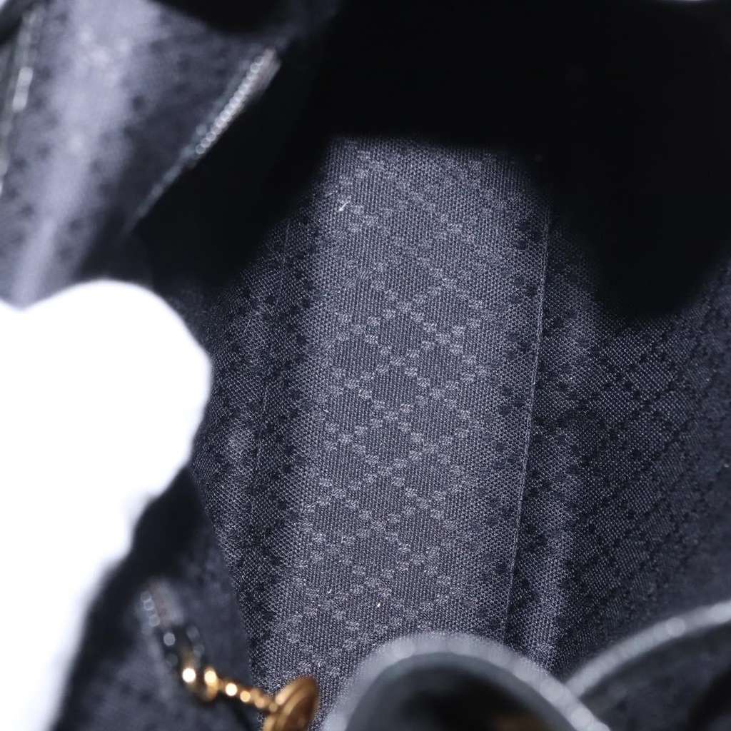 Gucci Vintage Bamboo Backpack Black Suede Good condition - Box View