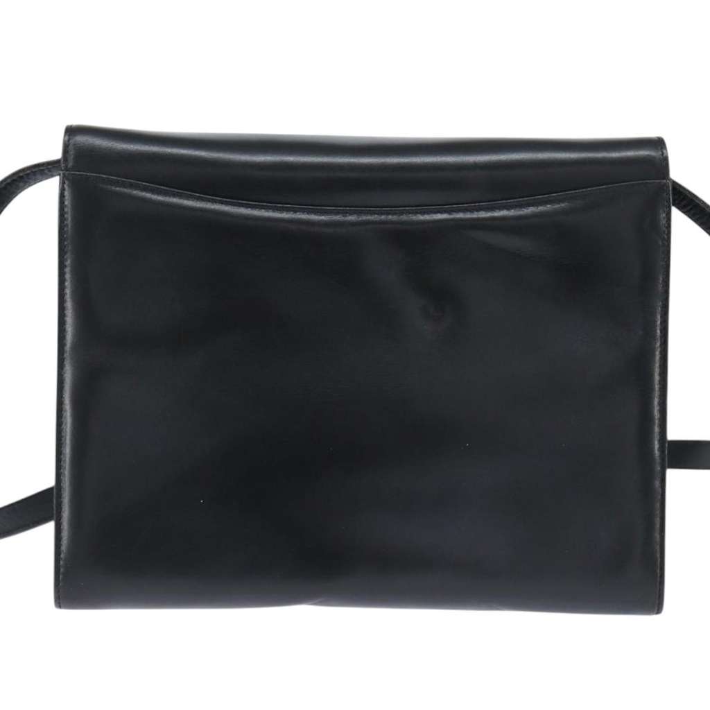 Salvatore Ferragamo Gancini Flap Shoulder bag Black Leather Good condition - Back View