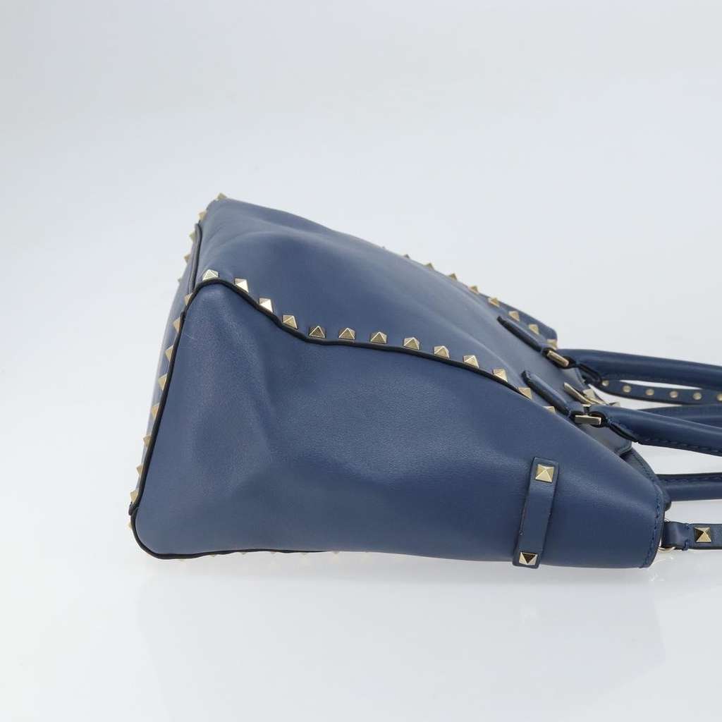 Valentino Garavani Rockstud Tote Navy Leather Good condition - Inside View