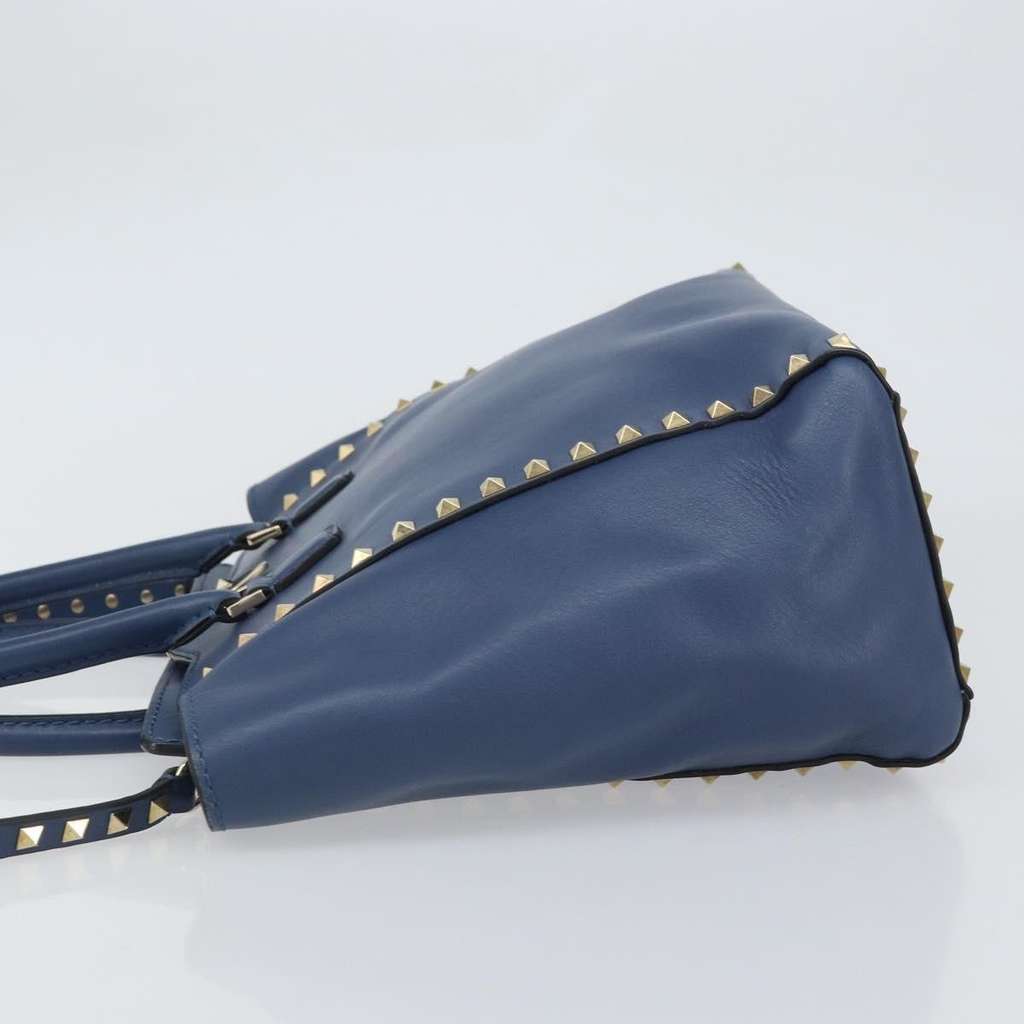 Valentino Garavani Rockstud Tote Navy Leather Good condition - Model View