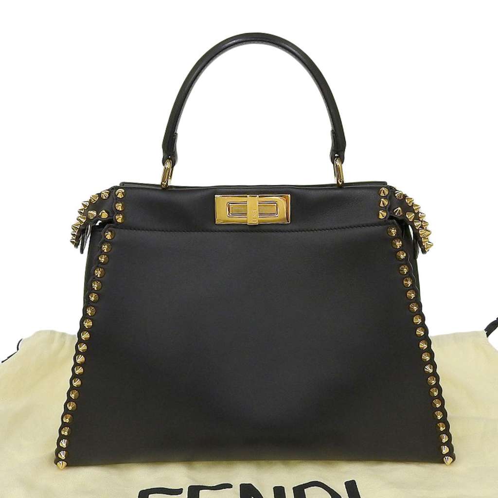 Fendi Peekaboo Bag Black Leather Good condition - Back View