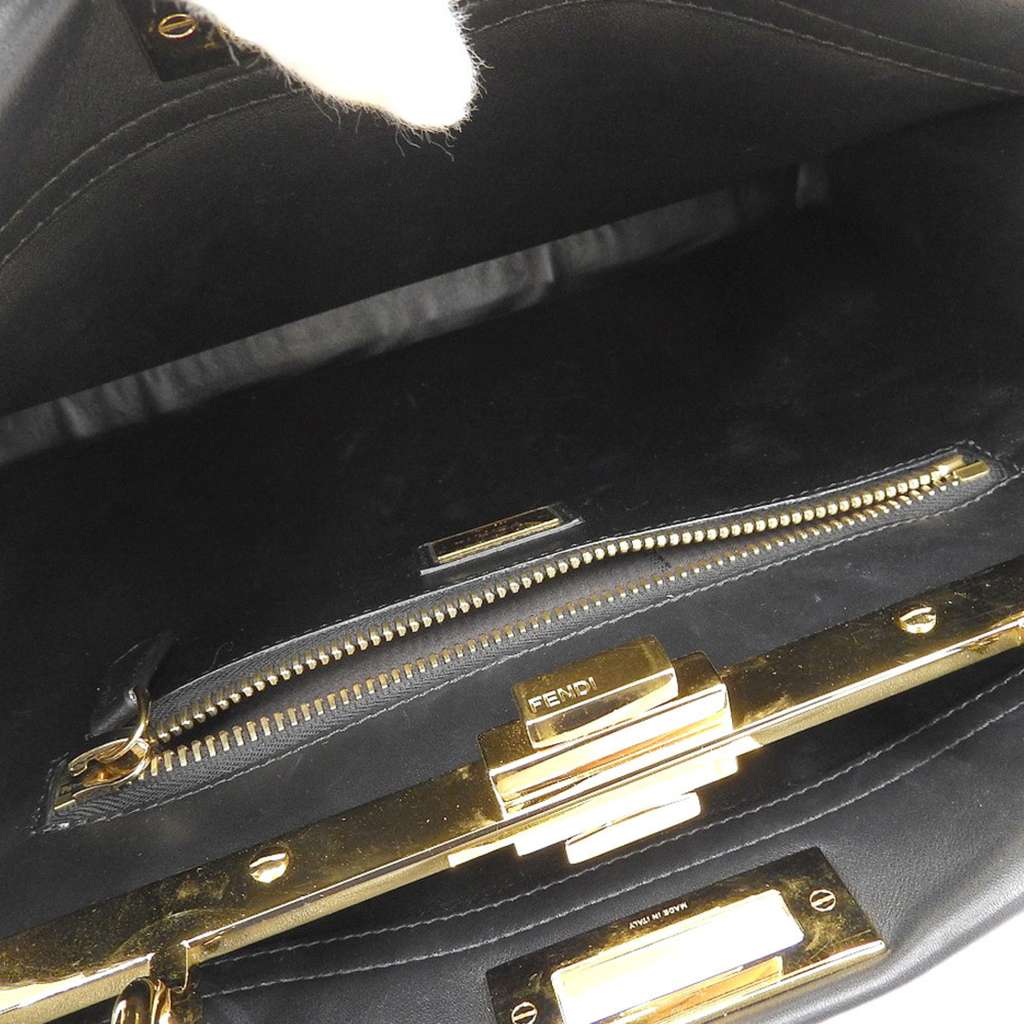 Fendi Peekaboo Bag Black Leather Good condition - Inside View