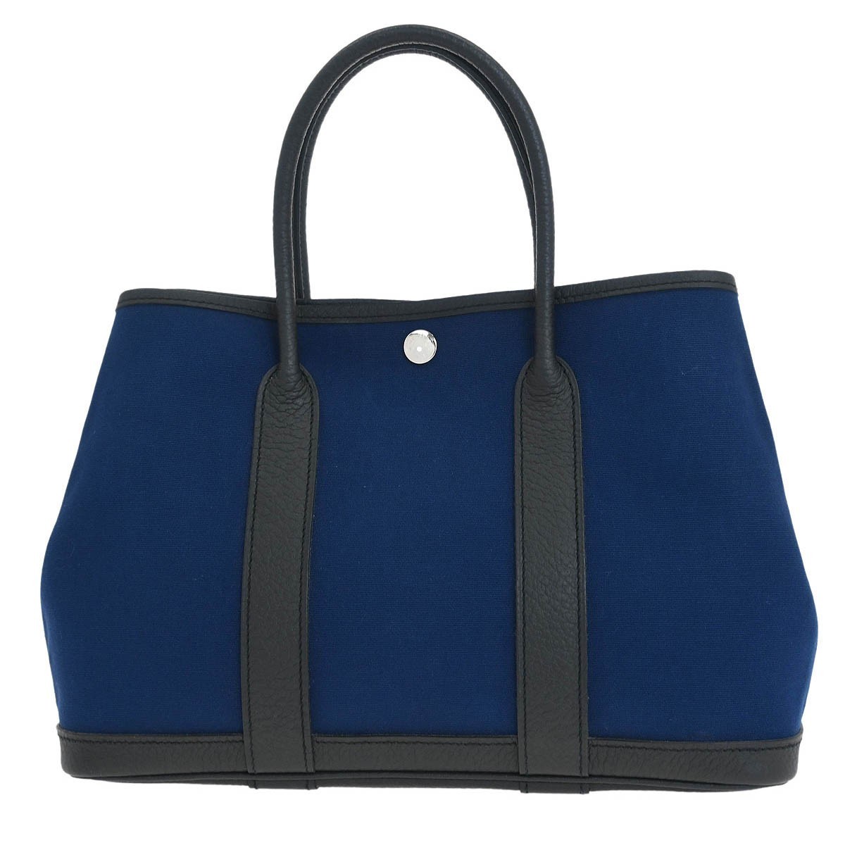 Hermès Garden Party Tote Navy Canvas Good condition - Back View