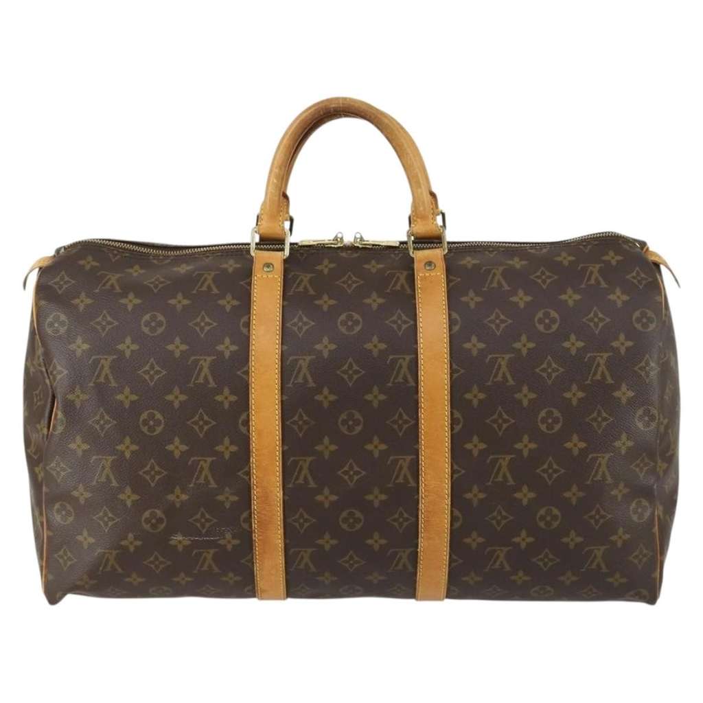 Louis Vuitton Keepall Bag Brown Canvas Good condition - Back View