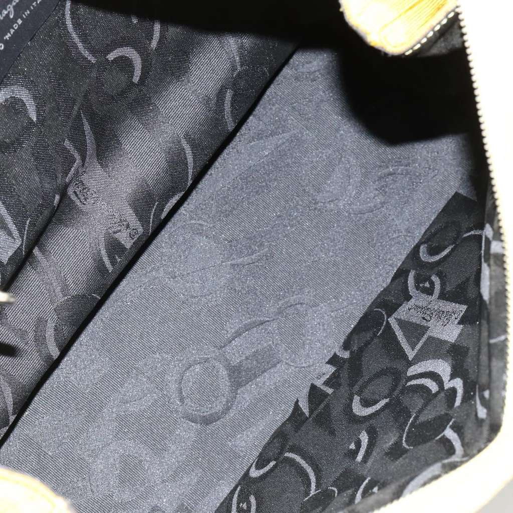 Salvatore Ferragamo Vala tote Yellow Canvas Good condition - Box View