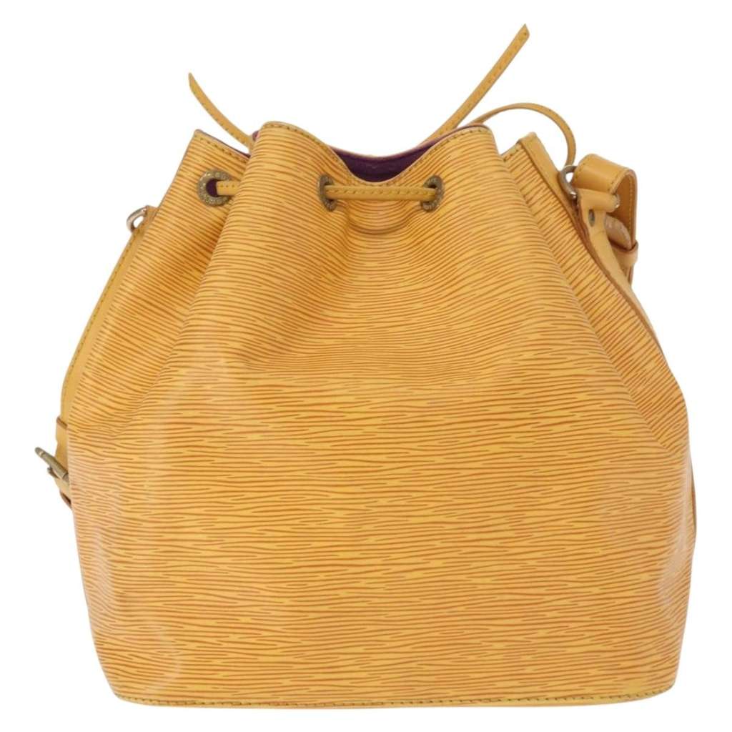 Louis Vuitton Petit Noe Handbag Yellow Leather Fair condition - Back View