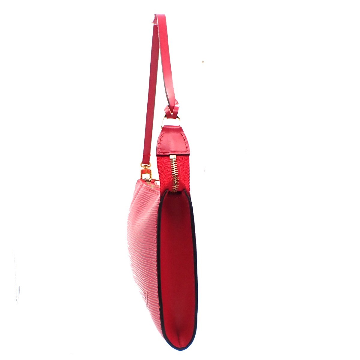 Louis Vuitton Pochette Accessoires Red Leather Good condition - Inside View