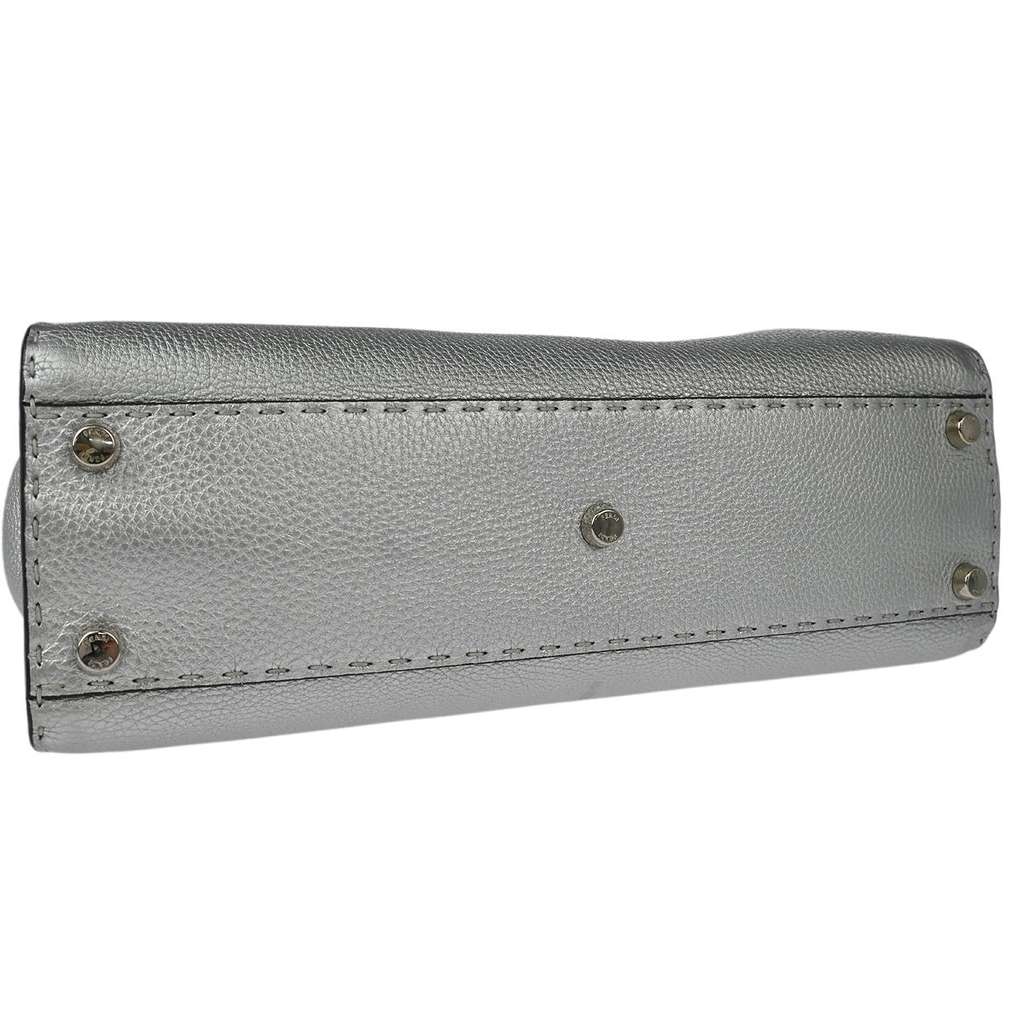 Fendi Selleria Peekaboo Bag Silver Leather Good condition - Inside View