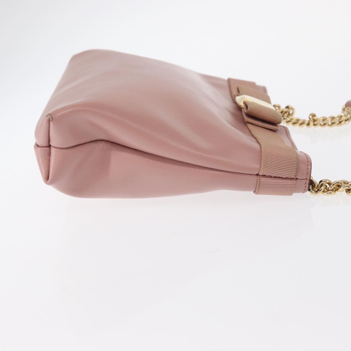 Salvatore Ferragamo Vala Shoulder Bag Pink Leather Good condition - Inside View