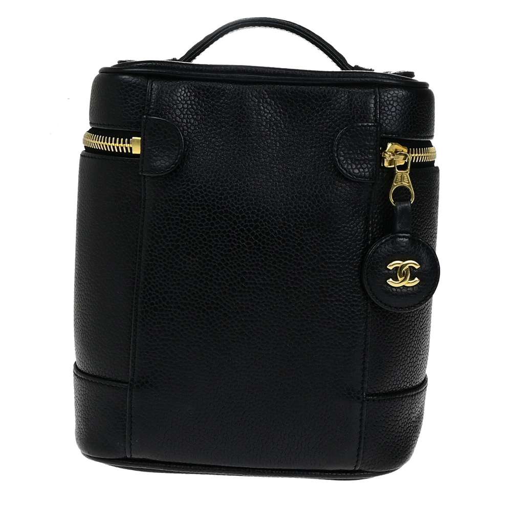 Chanel Vintage Timeless Vanity Case Black Good condition - Back View