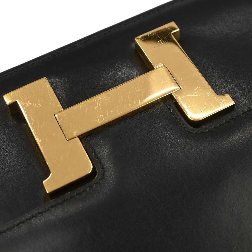 Hermès Constance Bag Black Leather Fair condition - Box View