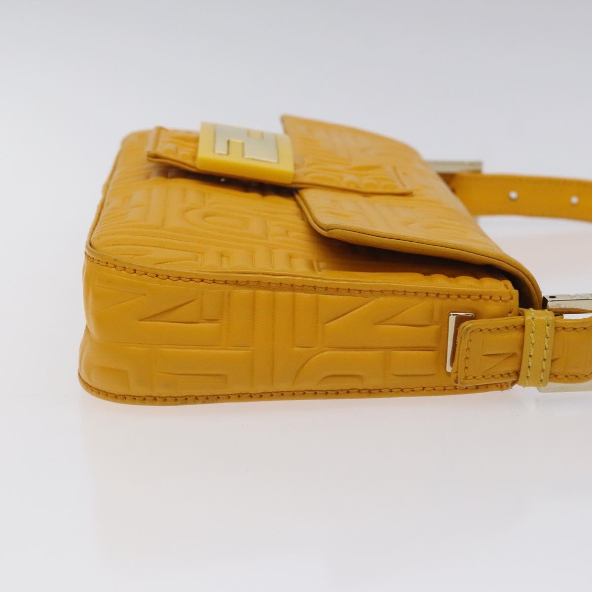 Fendi Baguette NM Bag Yellow Leather Good condition - Inside View