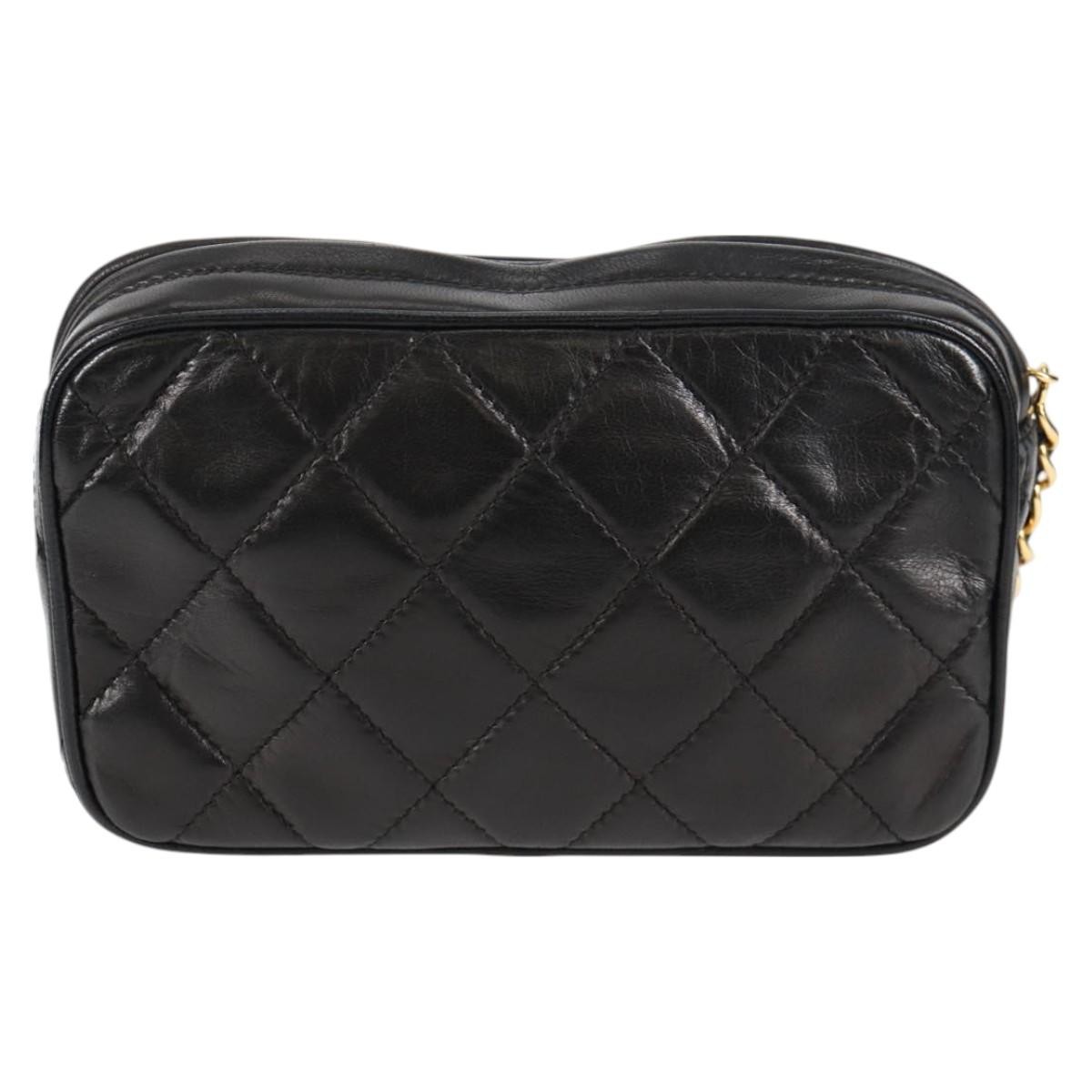 Chanel Camera CC Tassel Bag Black Leather Good condition - Back View