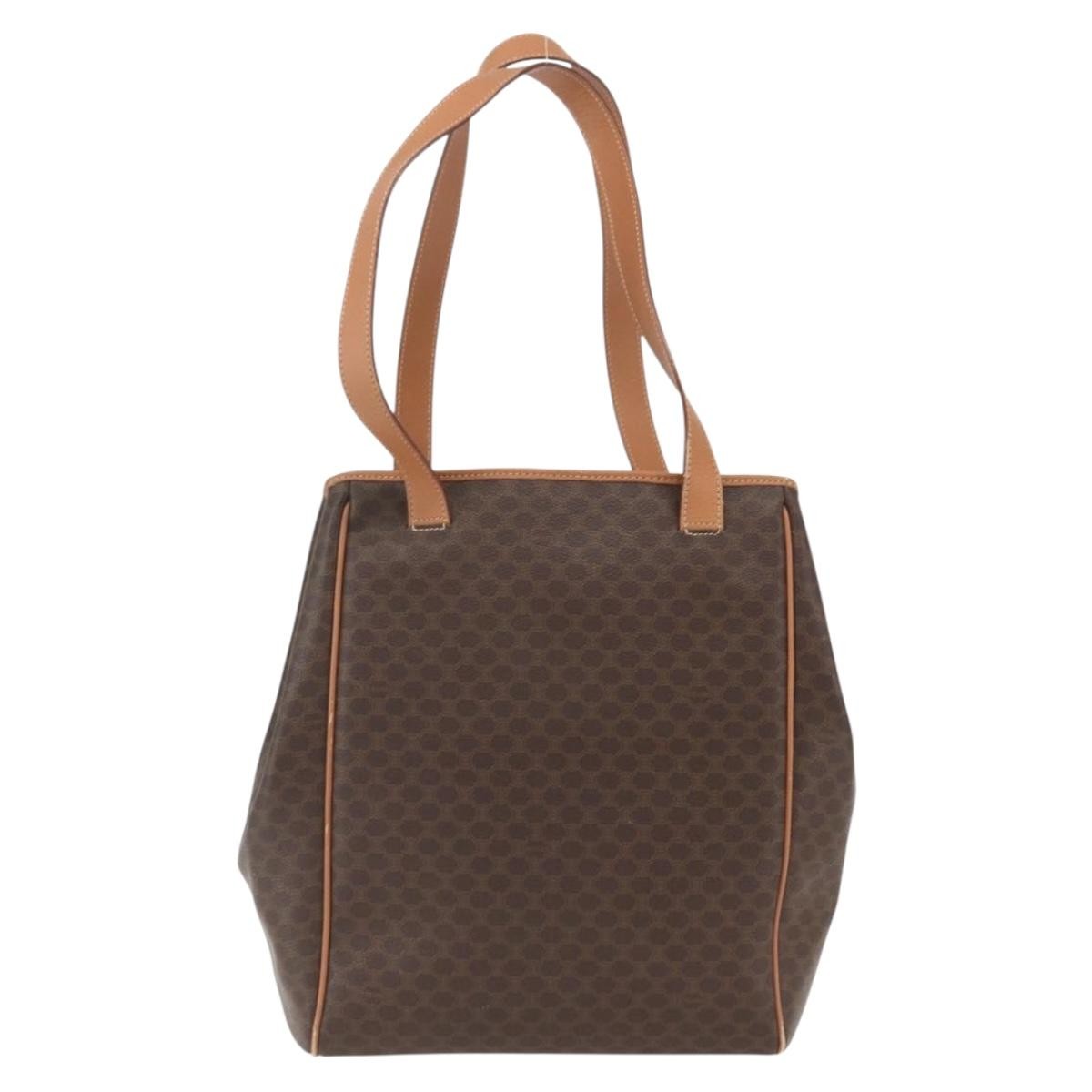 Celine Vintage Macadam Shoulder Bag Brown Canvas Good condition - Back View