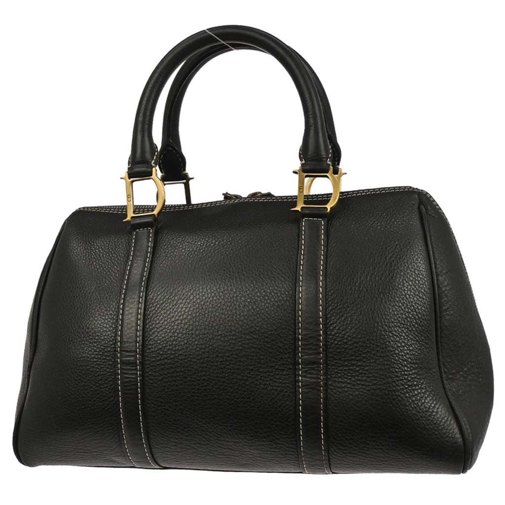 Christian Dior Vintage Handbag Black Leather Good condition - Back View