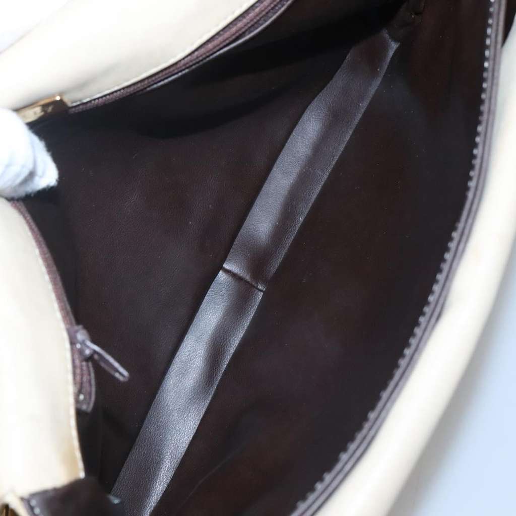 Bally Vintage Chain Shoulder Bag Beige Leather Good condition - Box View