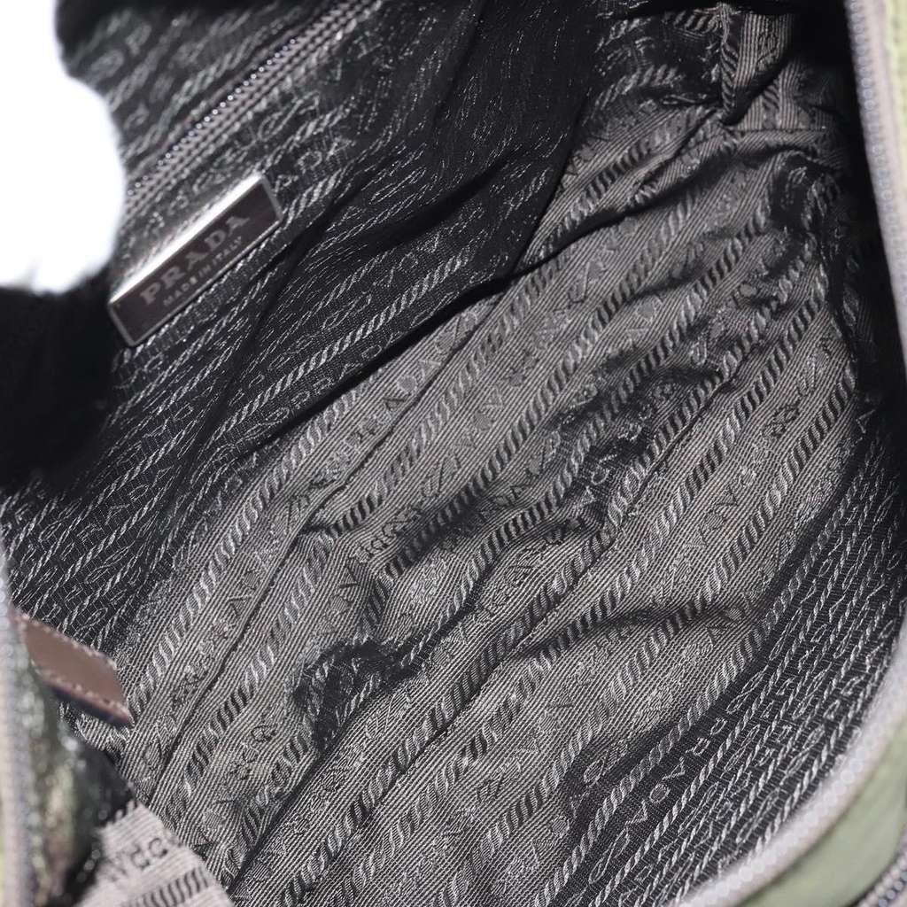 Prada Front Pocket Messenger Bag Khaki Good condition - Box View