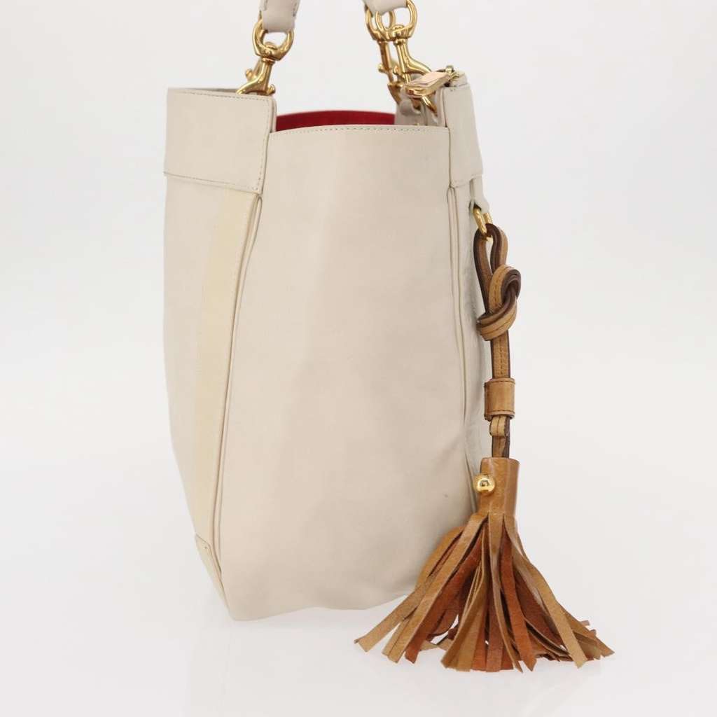 Chloe Eden Tote bag White Leather Good condition - Model View