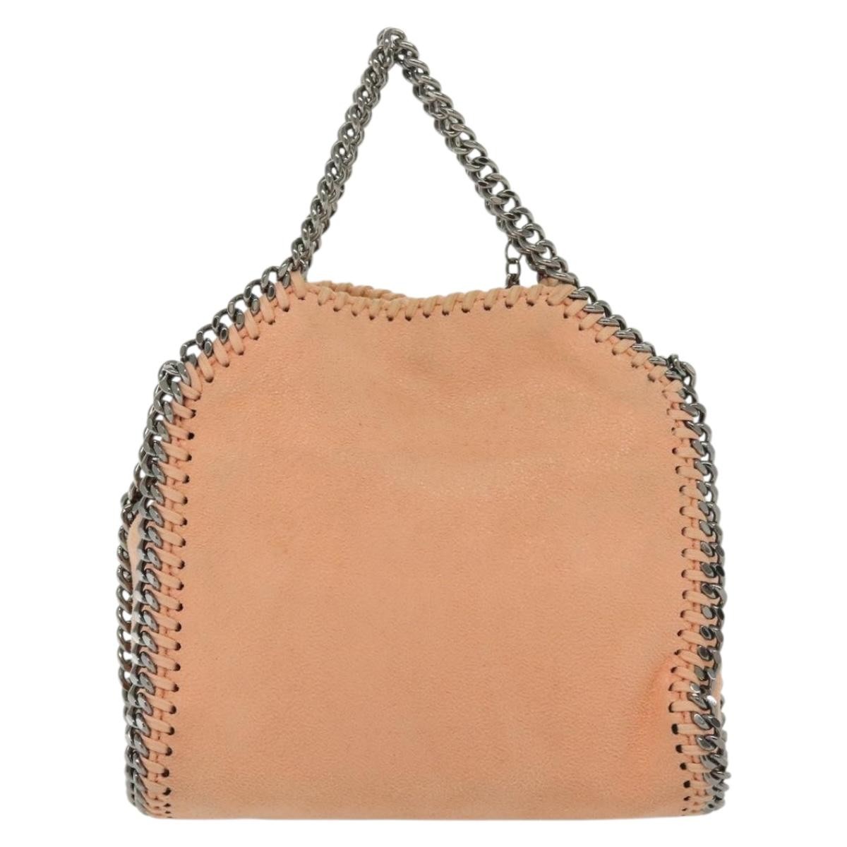 Stella Mccartney Falabella Fold Over Crossbody Bag Pink Suede Good condition - Back View