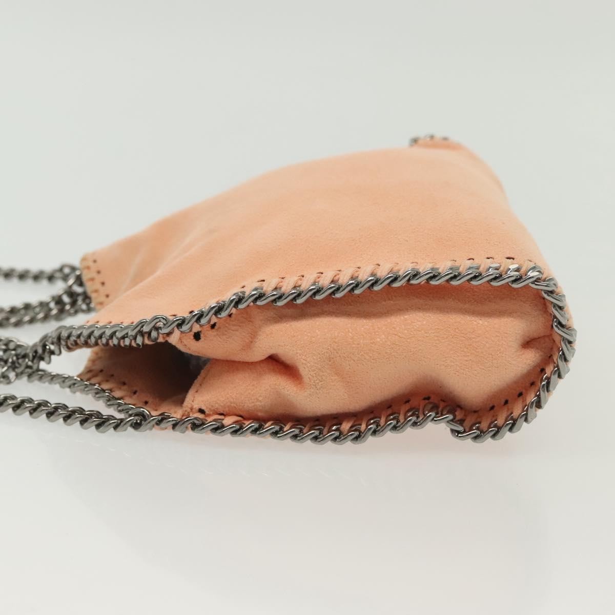 Stella Mccartney Falabella Fold Over Crossbody Bag Pink Suede Good condition - Model View