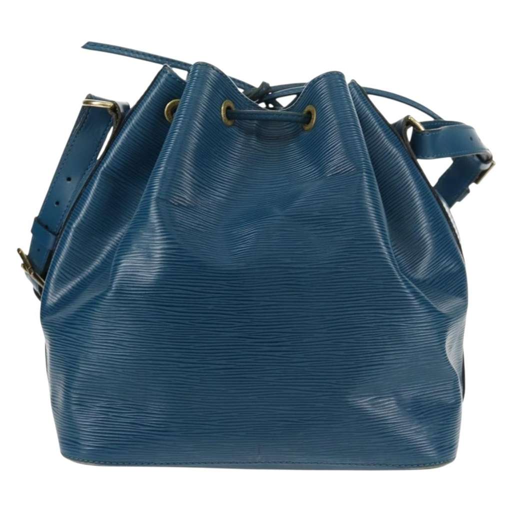 Louis Vuitton Petit Noe Handbag Blue Leather Fair condition - Back View