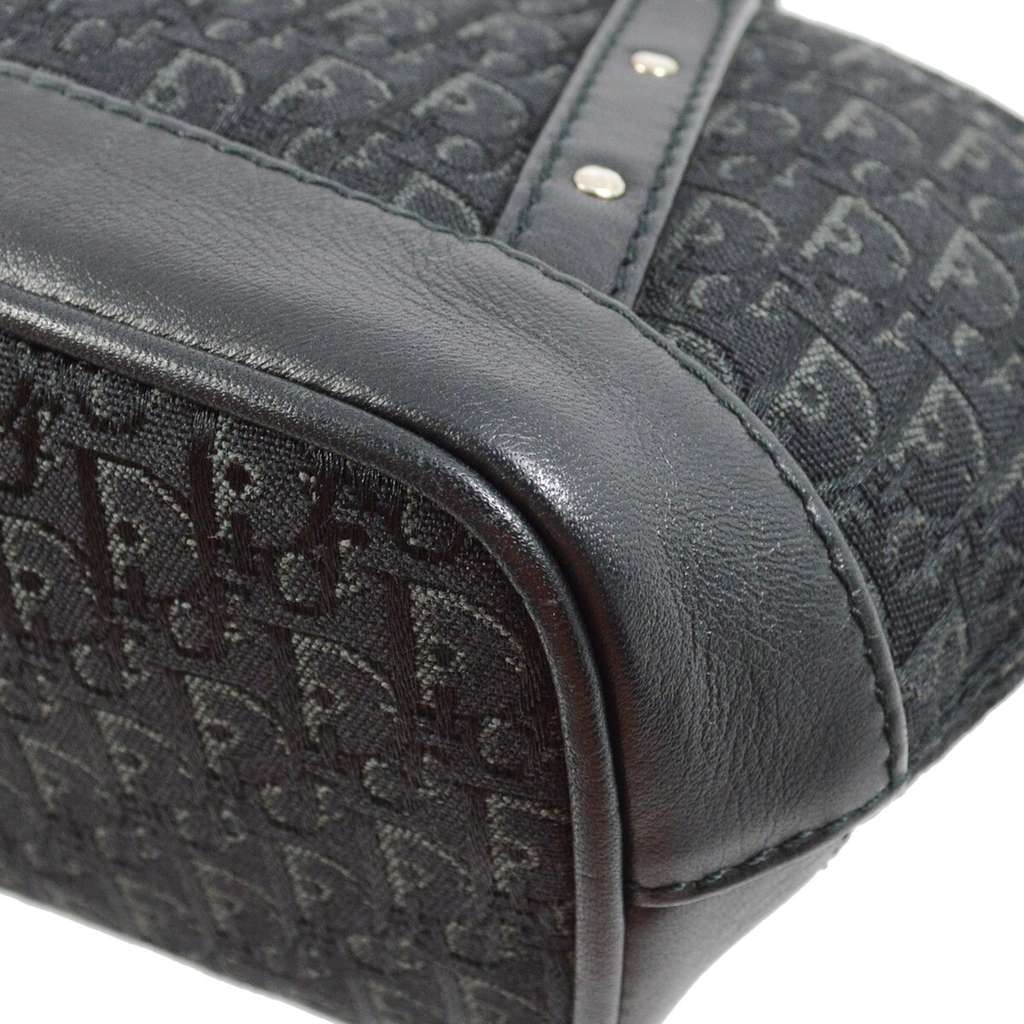 Christian Dior Vintage Trotter Handbag Black Canvas Good condition - Box View
