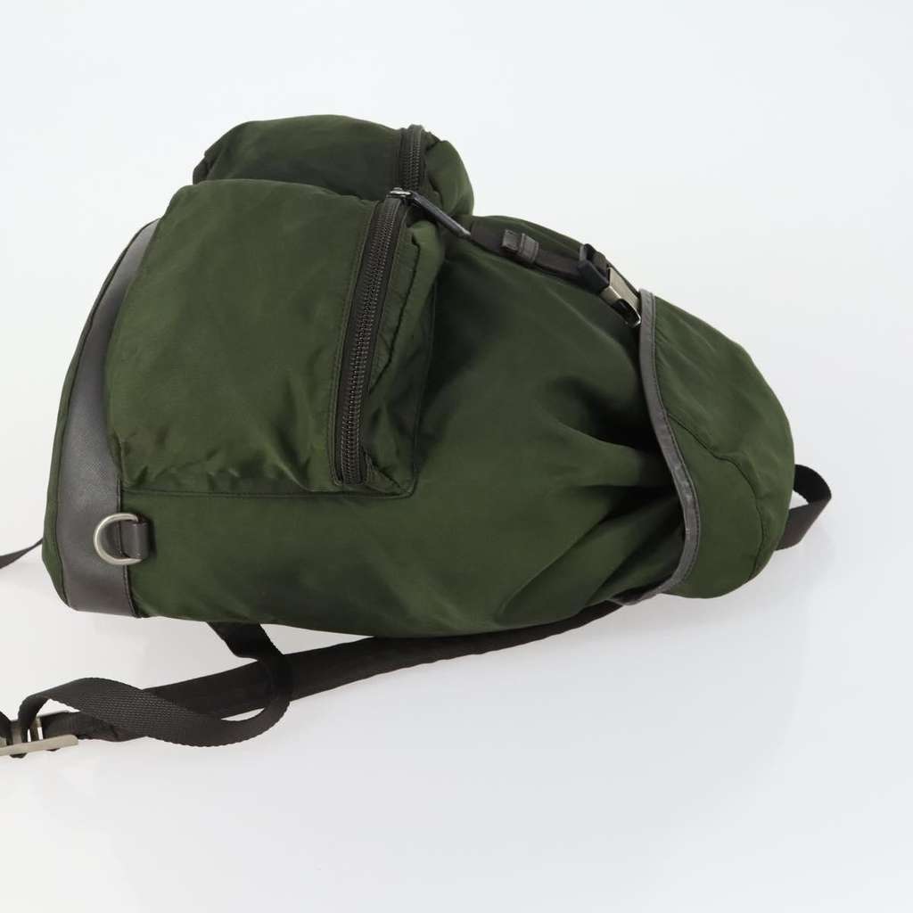 Prada Double Front Pocket Backpack Khaki Good condition - Inside View