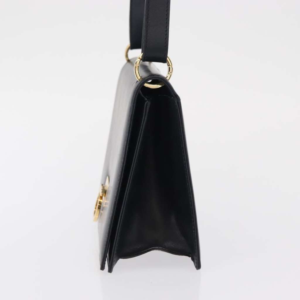 Salvatore Ferragamo Gancini Shoulder Bag Navy Leather Good condition - Inside View