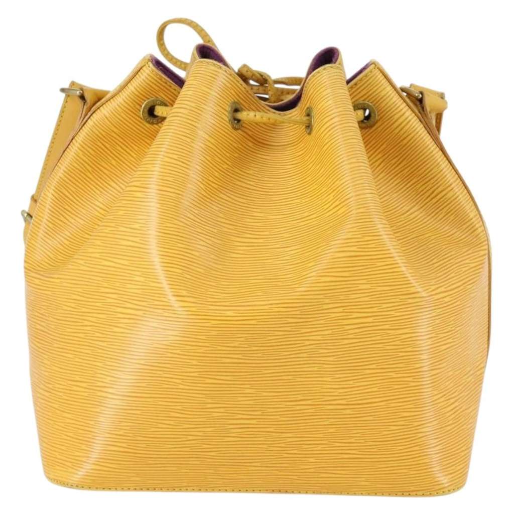 Louis Vuitton Petit Noe Handbag Yellow Leather Good condition - Back View