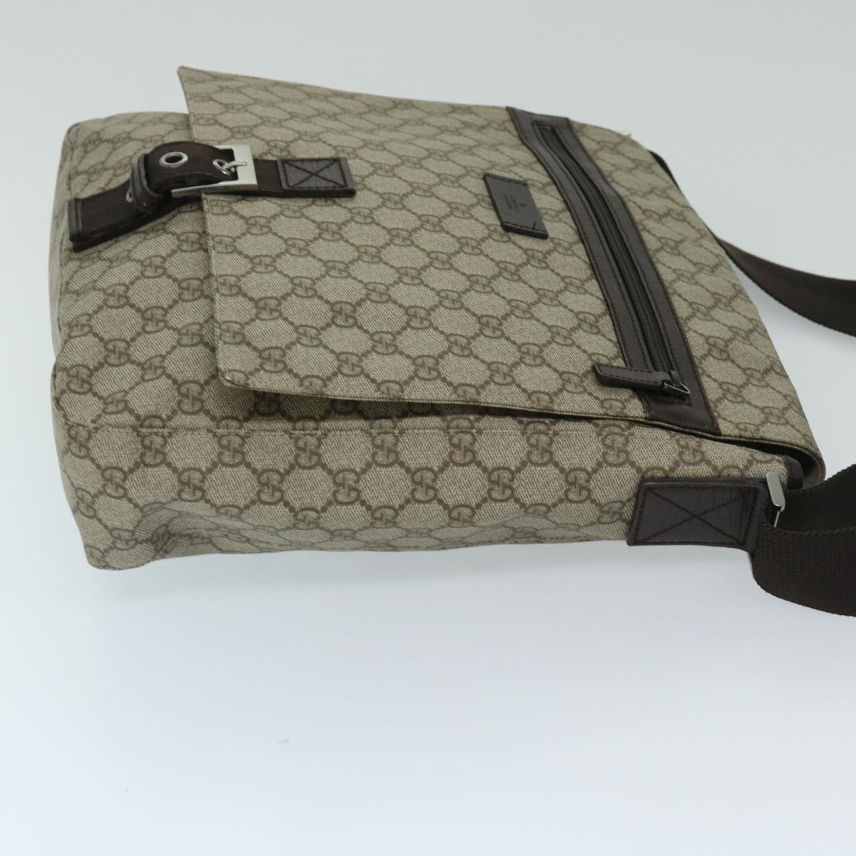 Gucci GG Supreme Messenger Bag Beige Canvas Good condition - Inside View
