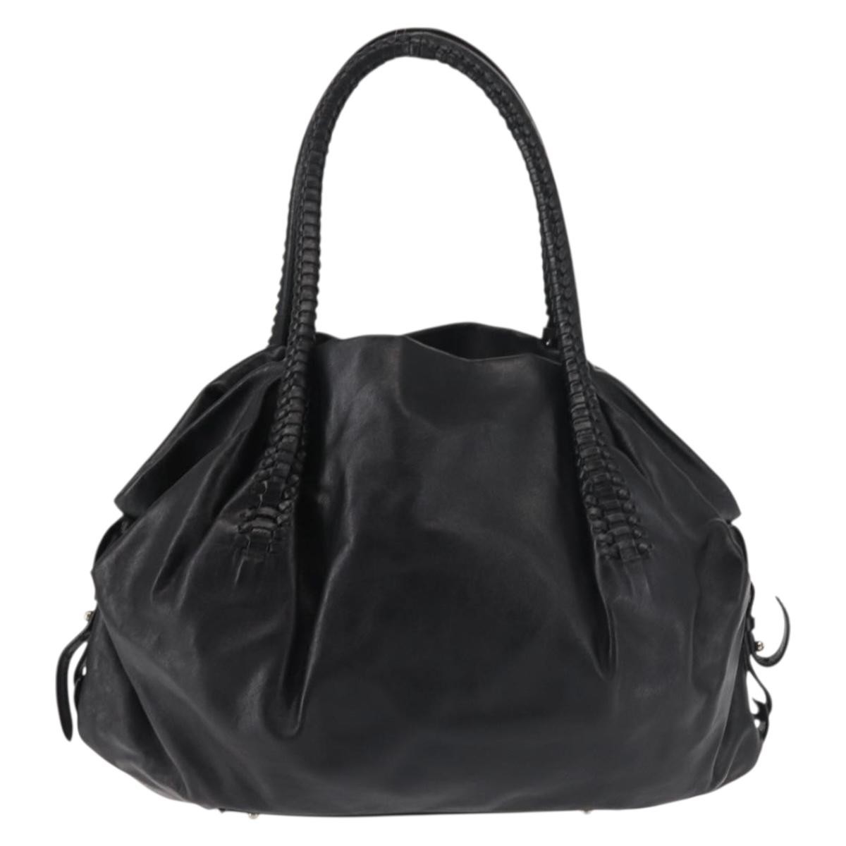 Salvatore Ferragamo Gancini Tote Black Leather Good condition - Back View