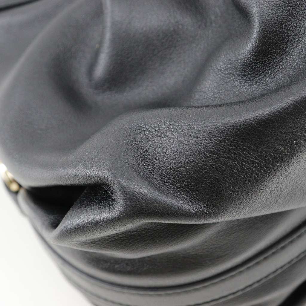 Bvlgari Chandra Hobo Black Leather Good condition - Inside View