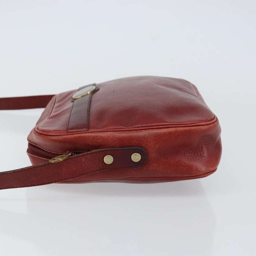 Christian Dior Vintage Shoulder Bag Red Leather Good condition - Model View