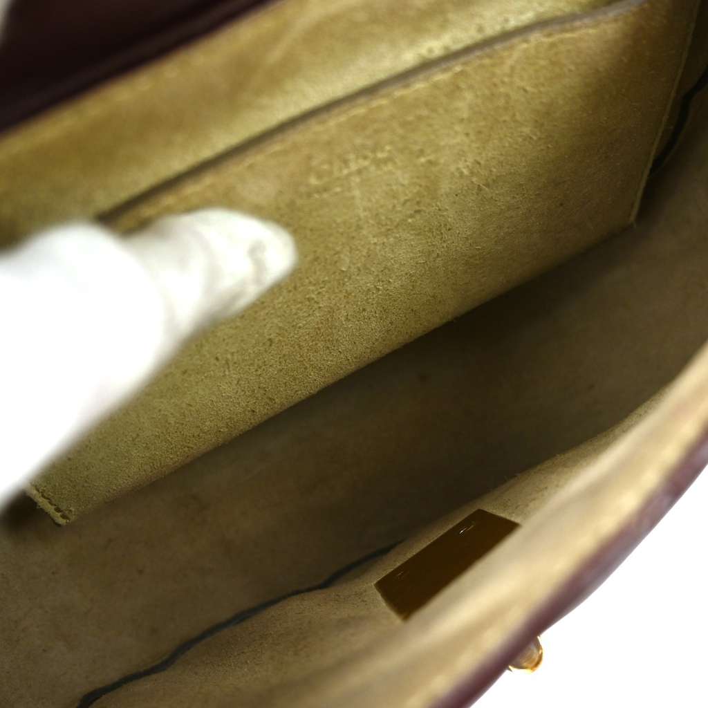 Chloe Drew Bijou Crossbody Bag Burgundy Leather Good condition - Inside View