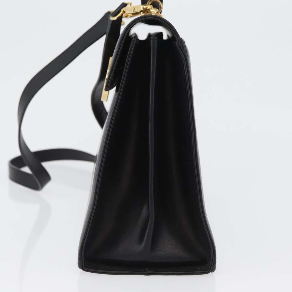 Salvatore Ferragamo Convertible Top Handle Bag Black Leather Good condition - Inside View