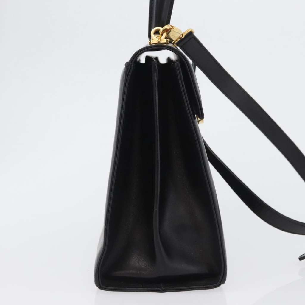 Salvatore Ferragamo Convertible Top Handle Bag Black Leather Good condition - Model View