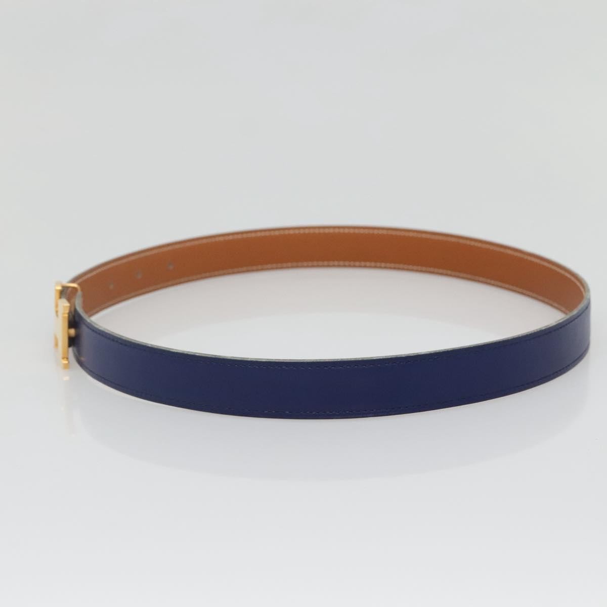 Hermès Constance Belt Blue Leather Good condition - Model View