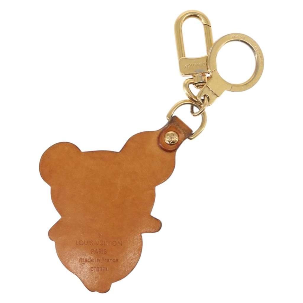 Louis Vuitton Murakami Panda Bag Charm and Keychain Beige Leather Good condition - Back View