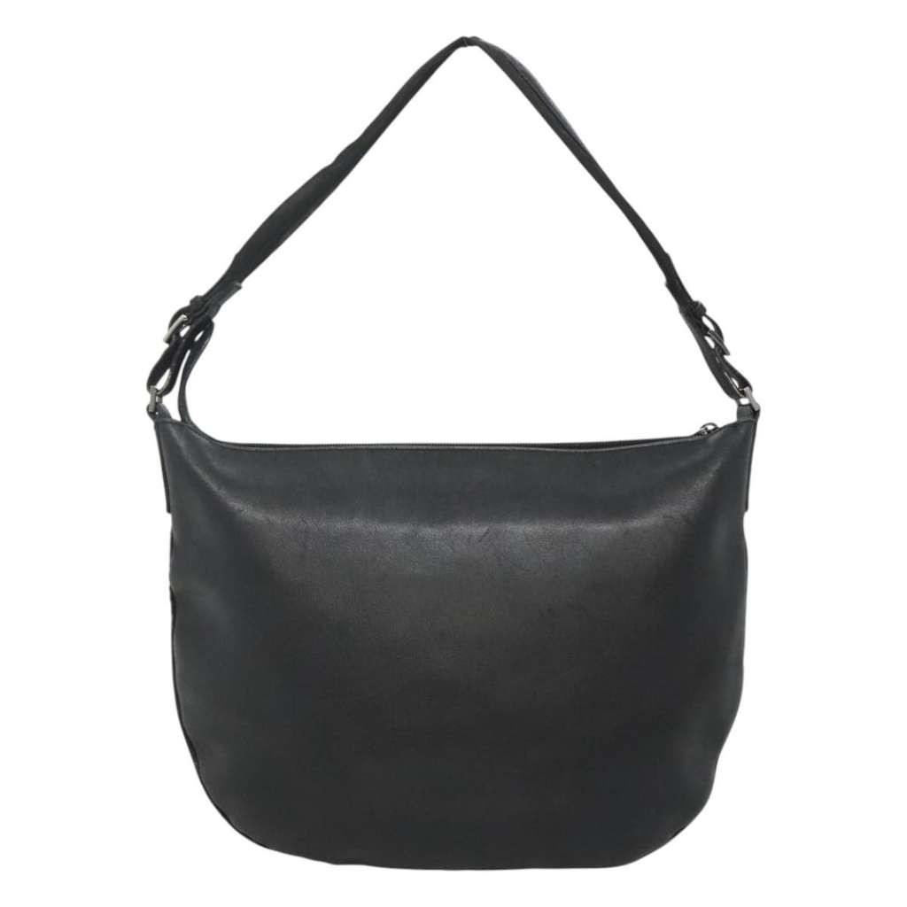 Gucci Vintage Shoulder Bag Black Leather Good condition - Back View