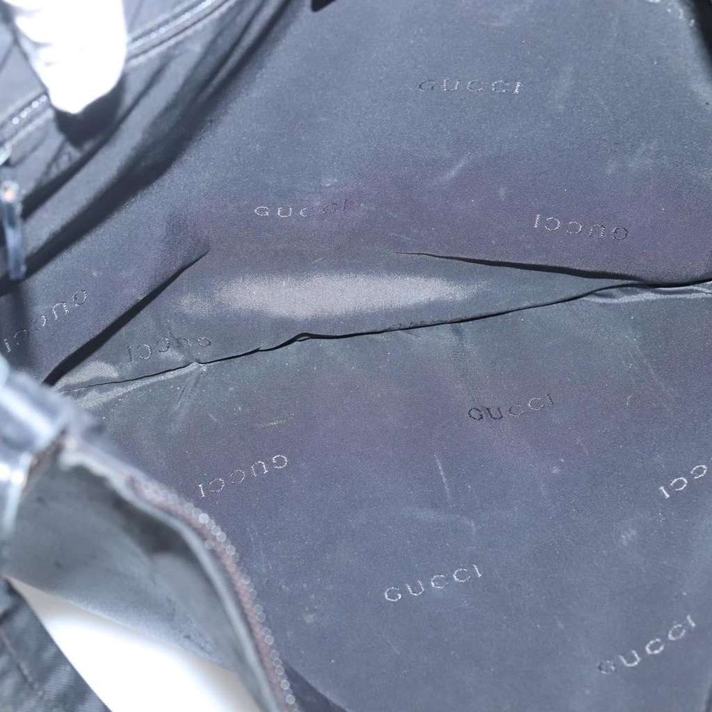 Gucci Vintage Shoulder Bag Black Leather Good condition - Box View