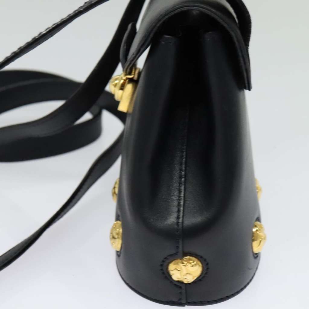 Salvatore Ferragamo Flap Shoulder Bag Navy Leather Good condition - Model View