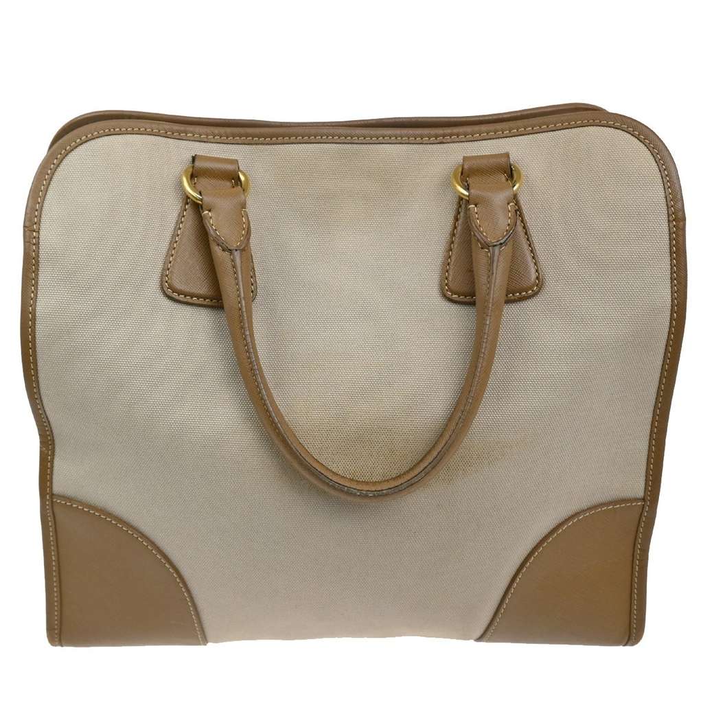 Prada Convertible Tote Beige Canvas Good condition - Back View
