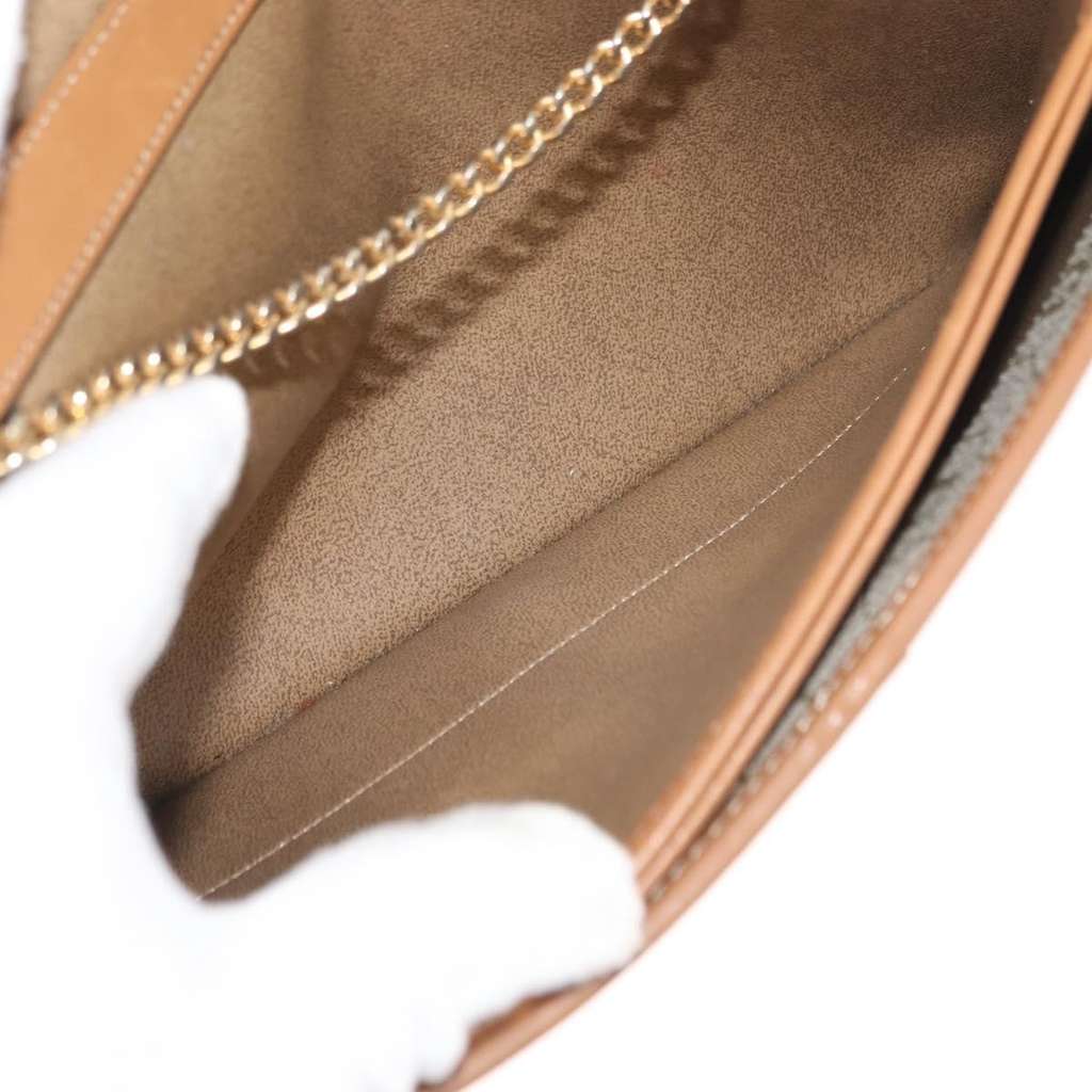 Christian Dior Vintage Honeycomb chain Beige Canvas Good condition - Box View