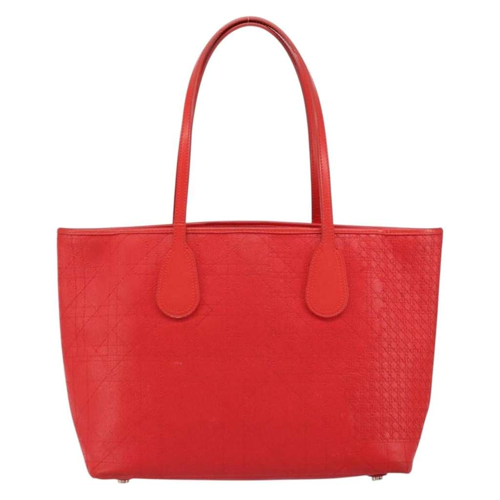 Christian Dior Panarea Tote Red Canvas Good condition - Back View