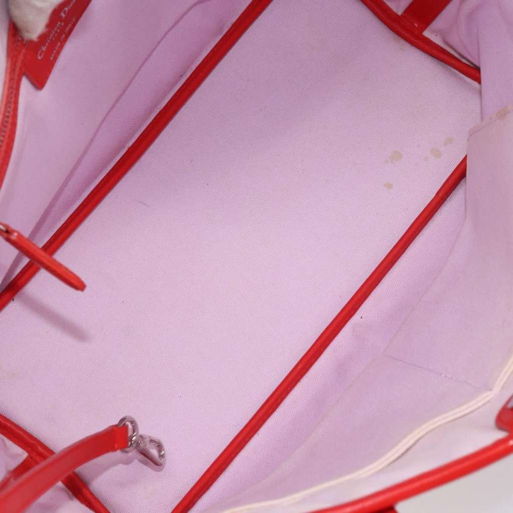 Christian Dior Panarea Tote Red Canvas Good condition - Box View